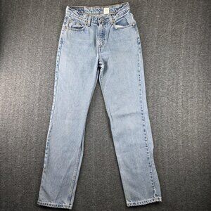 Levis 512 Slim Fit Straight Leg Jeans Womens 6 Light Wash High Rise Cotton Denim